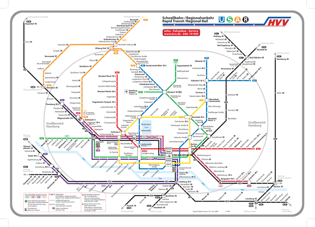 上海地铁2020高清大图 汉堡地铁图