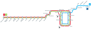 Charleroi mappa della metropolitana