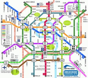 Chengdu Metro Kart 2014 skjematisk