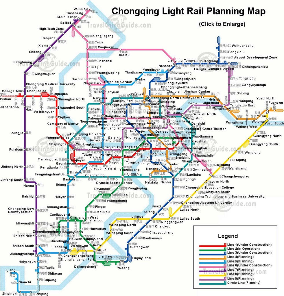 Mapa metro de Chongqing