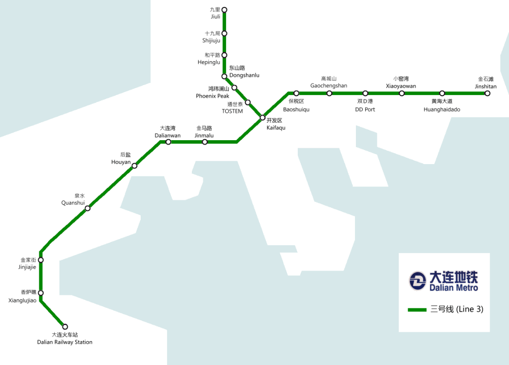 Kart over Metro Dalian