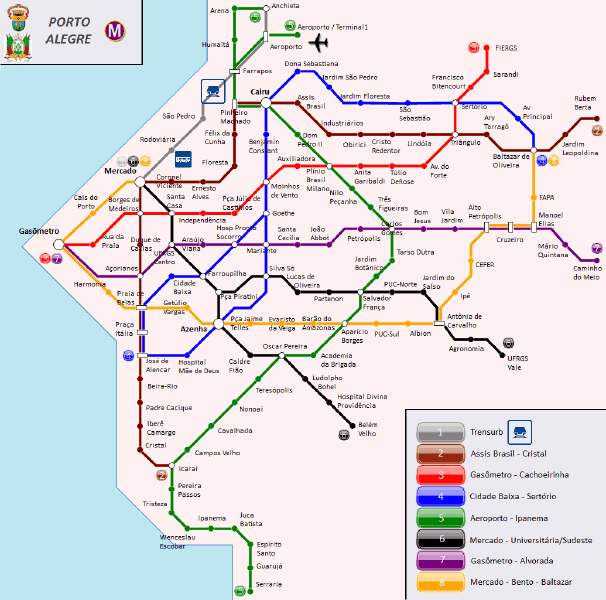 Mapa metro de Porto Alegre