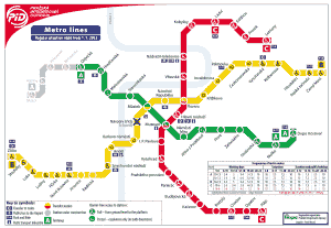 Mapa metra staré Prahy