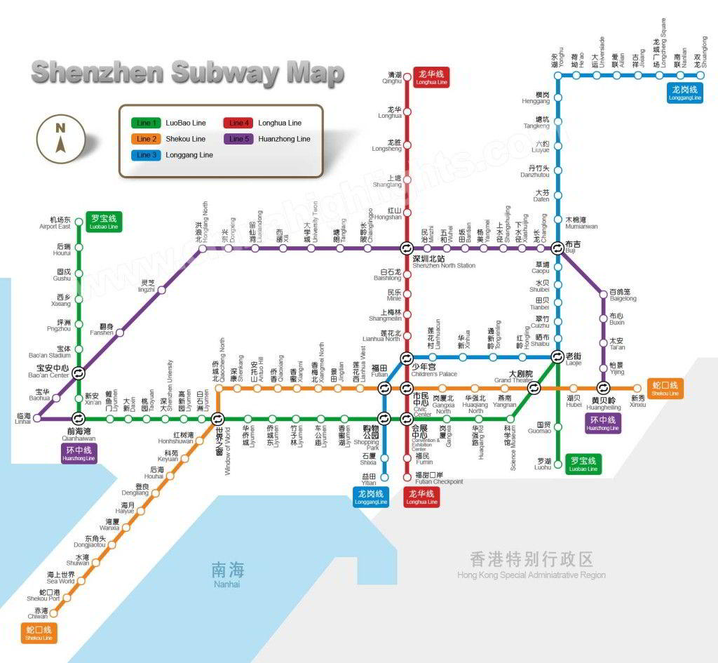 Mapa de Shenzhen metro