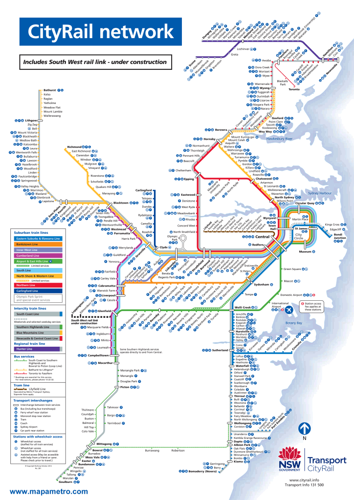 Mapa metro de Sydney