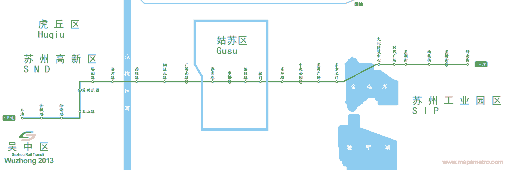 蘇州の地下鉄地図