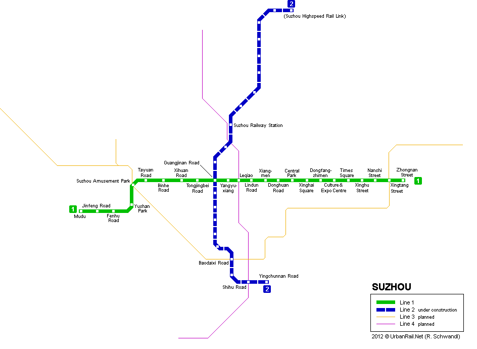 Karte Metro Suzhou