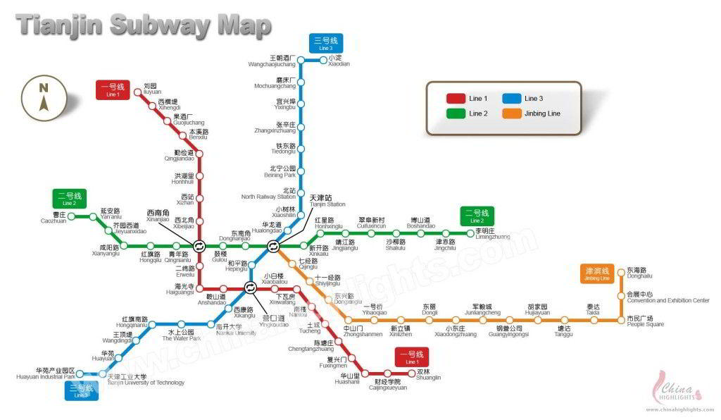 Mappa metro di Tianjin