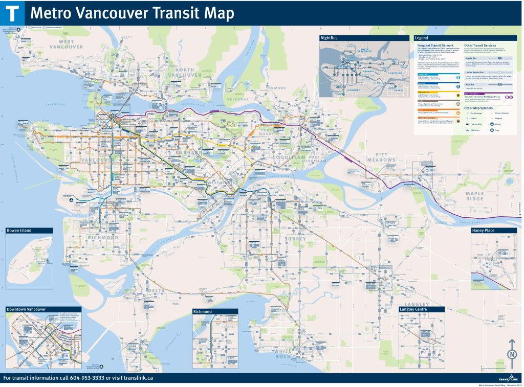 Mapa de Metro Vancouver