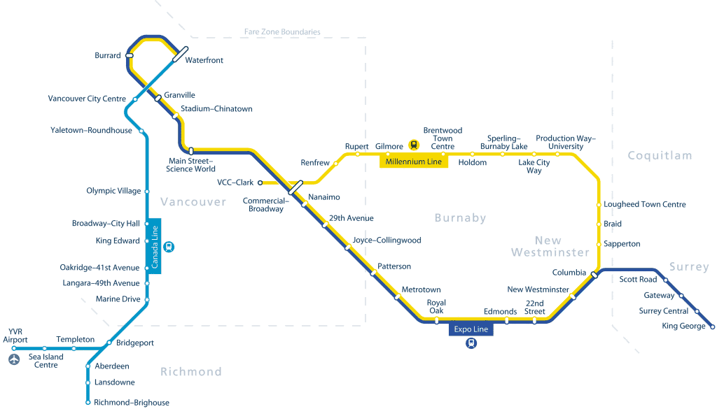 Harta Metro Vancouver