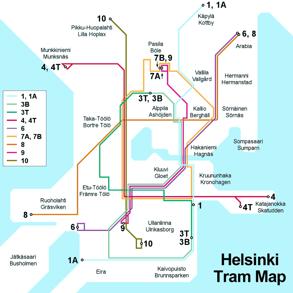 Kartta metri Helsinki