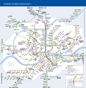 Mapa metro Frankfurt 2014