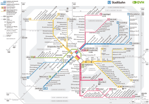 Mapa antiguo del tranvía urbano de Hanóver 2014 2