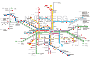 Norimberga mappa della metropolitana 10