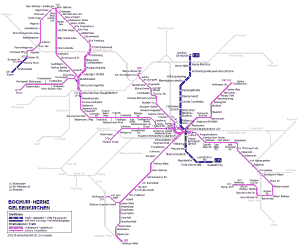 Hartă de metrou Gelsenkirchen 1