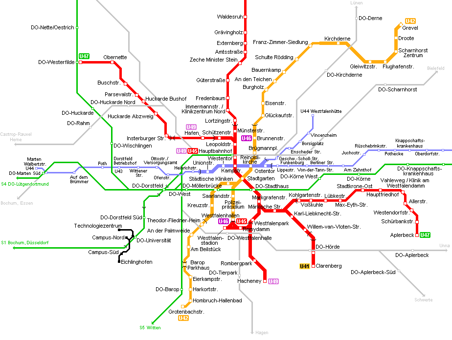 Mapa metro Dortmund 3