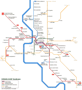 Metro kaart Dusseldorf 2