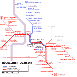 Duesseldorf metro kaart 4