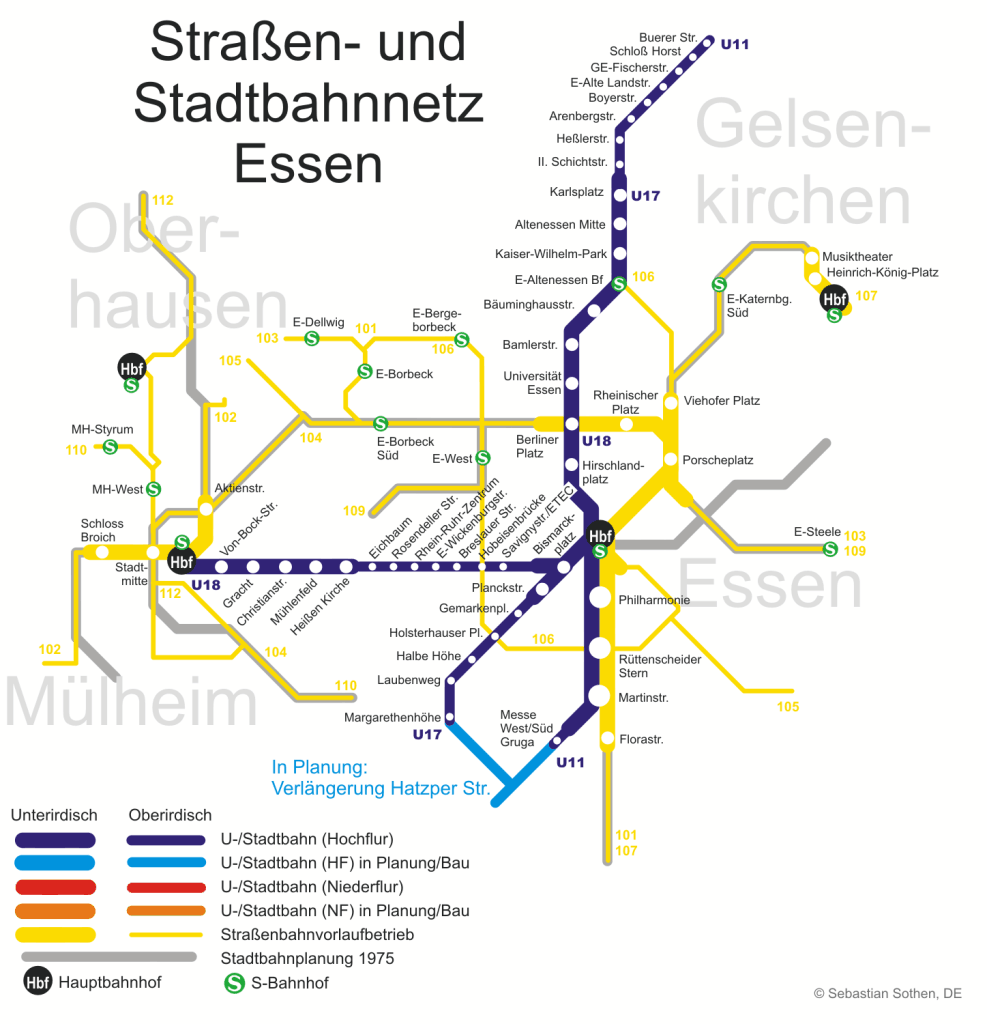 Mapa metro Essen 5