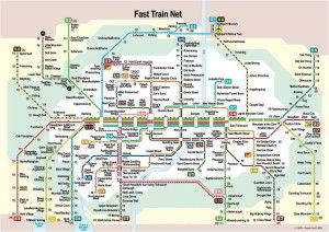 Mapa del metro de Múnich 4, año 2014