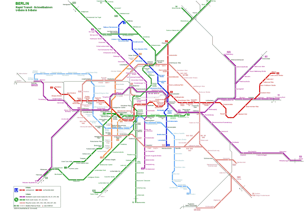 Mapa metro Berlin 1
