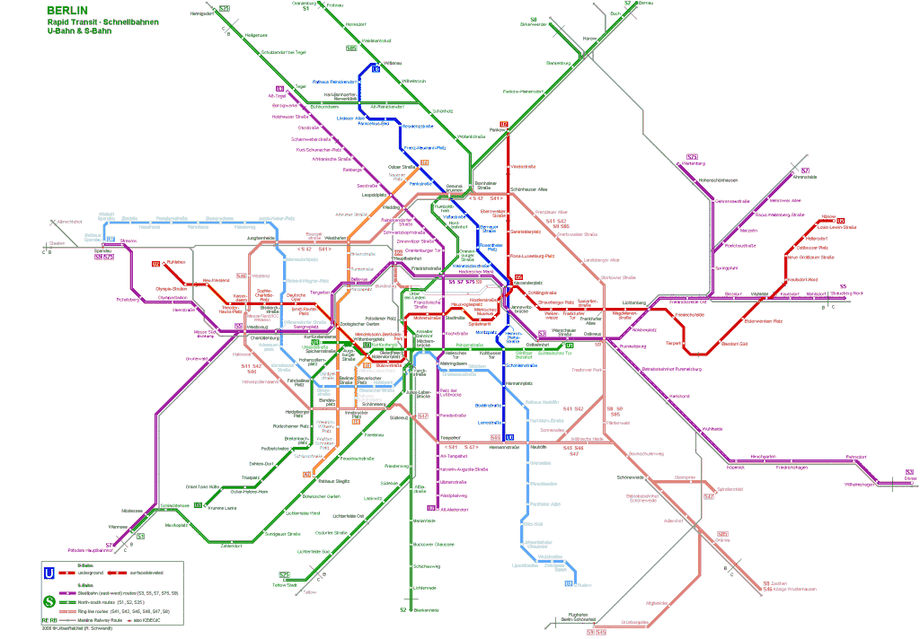 Mapa do metro de Berlim 1