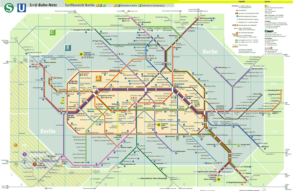 Mapa do metro de Berlín 3