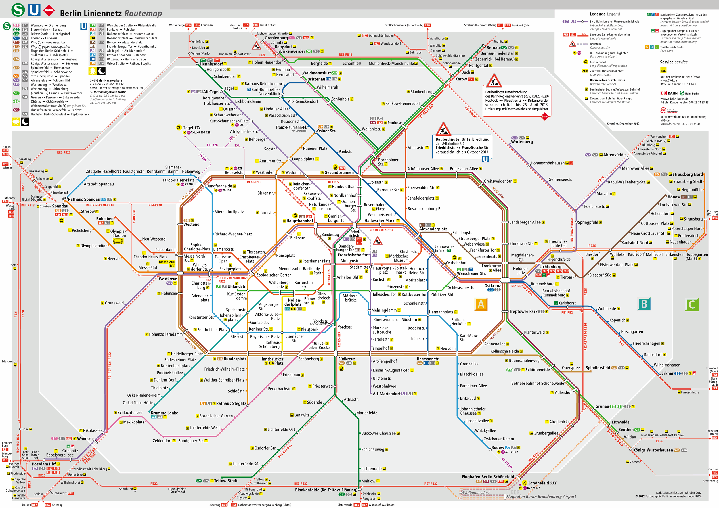Mapa metro Berlín (Berlin U-Bahn) - Mapa Metro