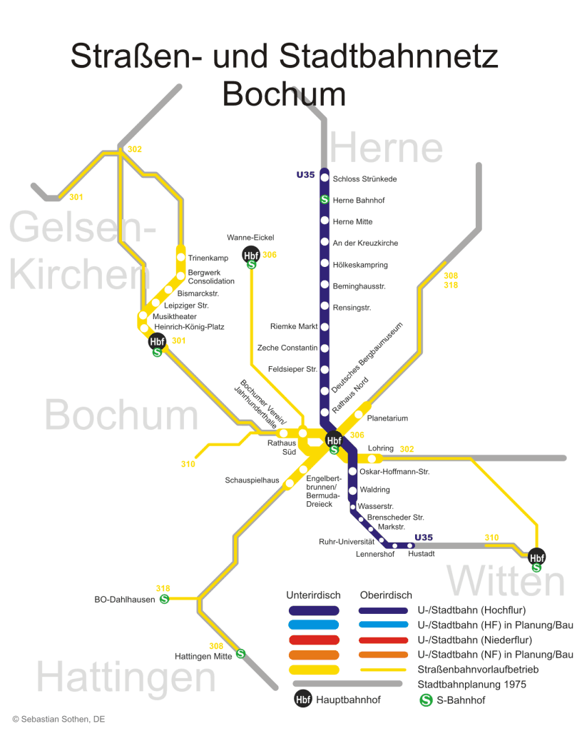 Mapa metro Bochum 4
