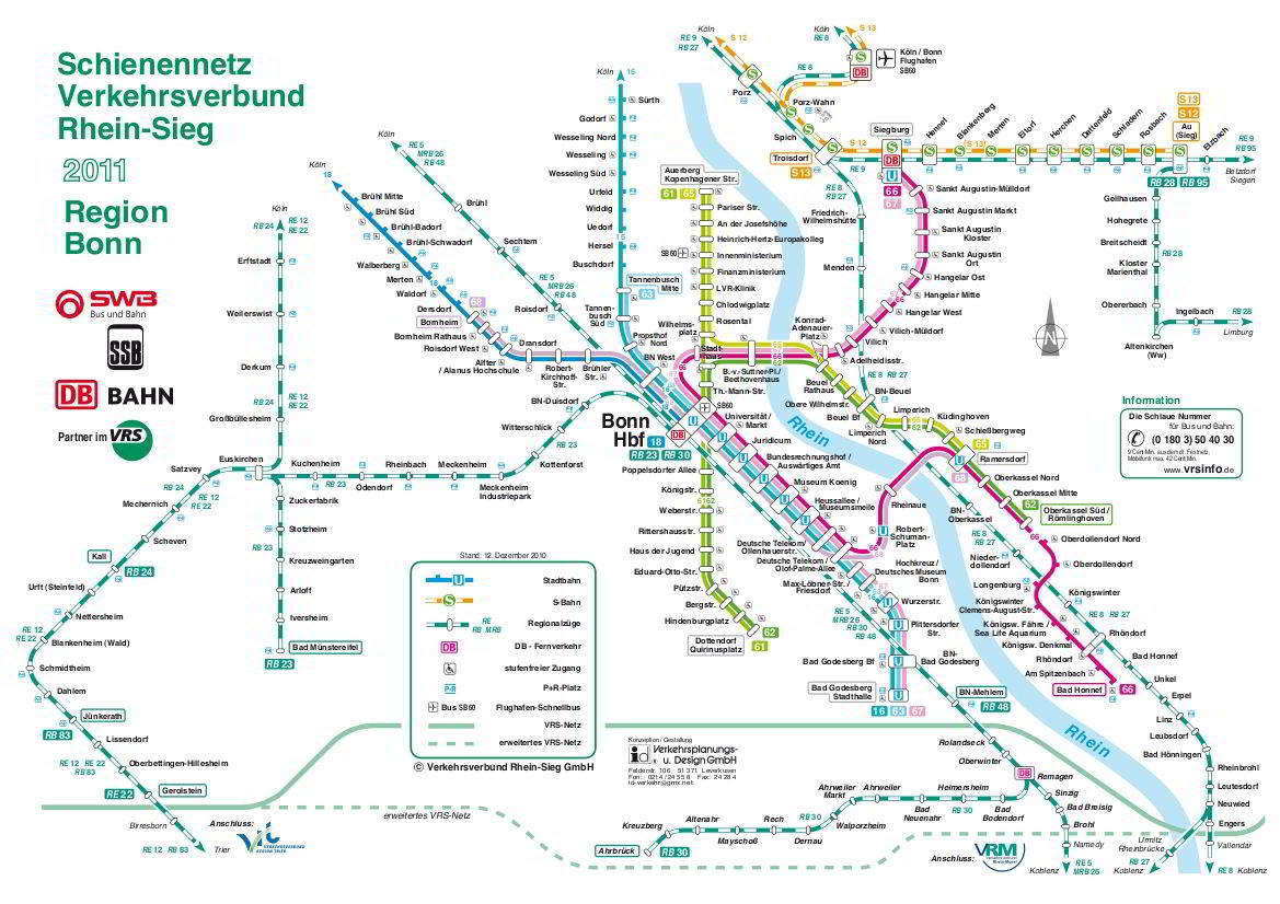 Mapa metro Bonn Mapa Metro