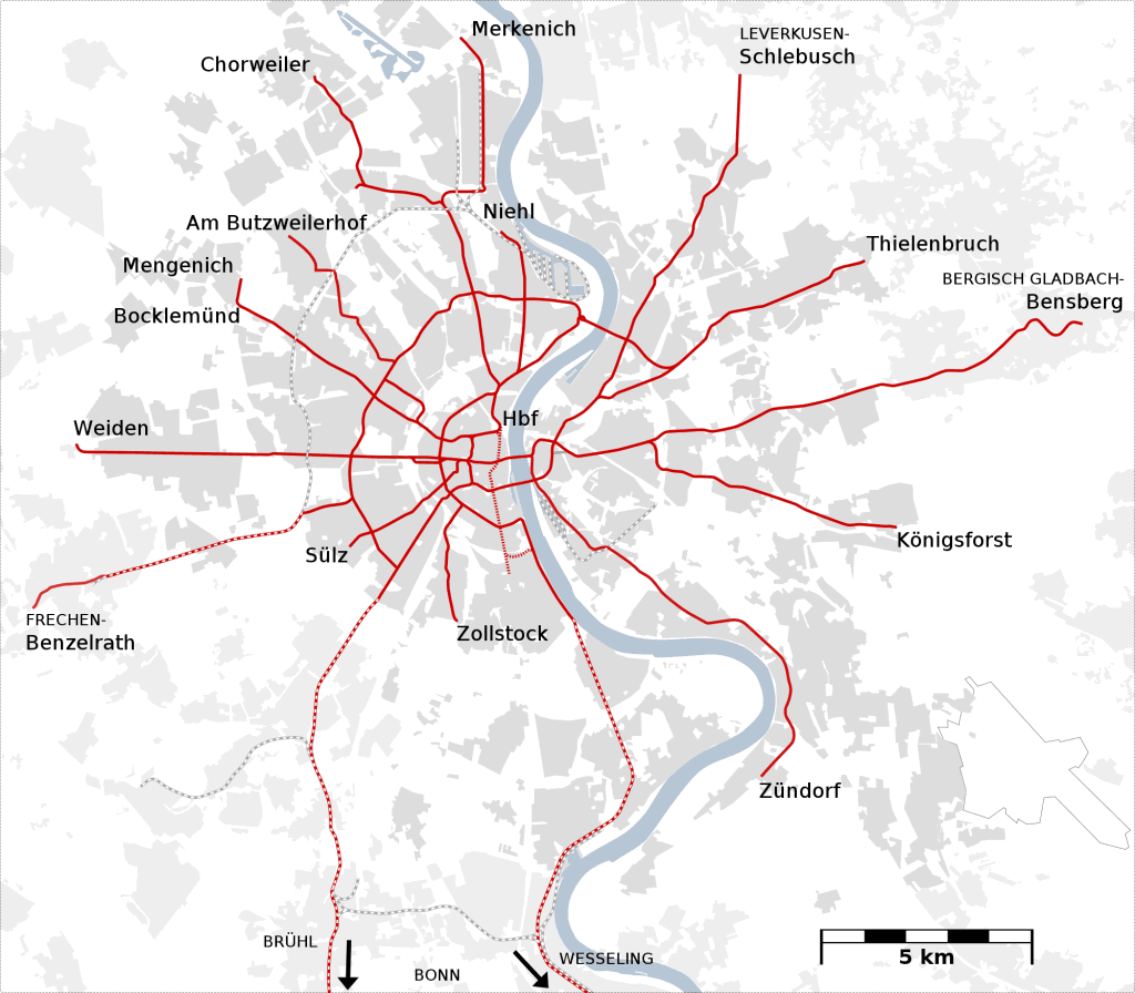 mapa do metrô Colônia 5