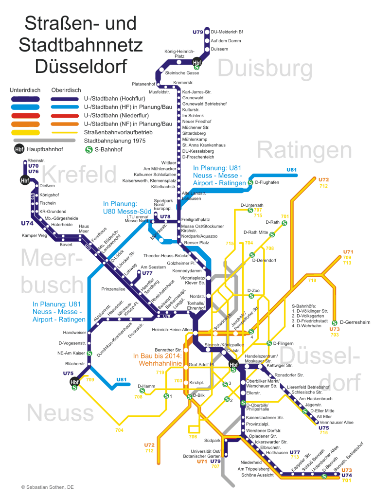 Mapa metro Duesseldorf 6