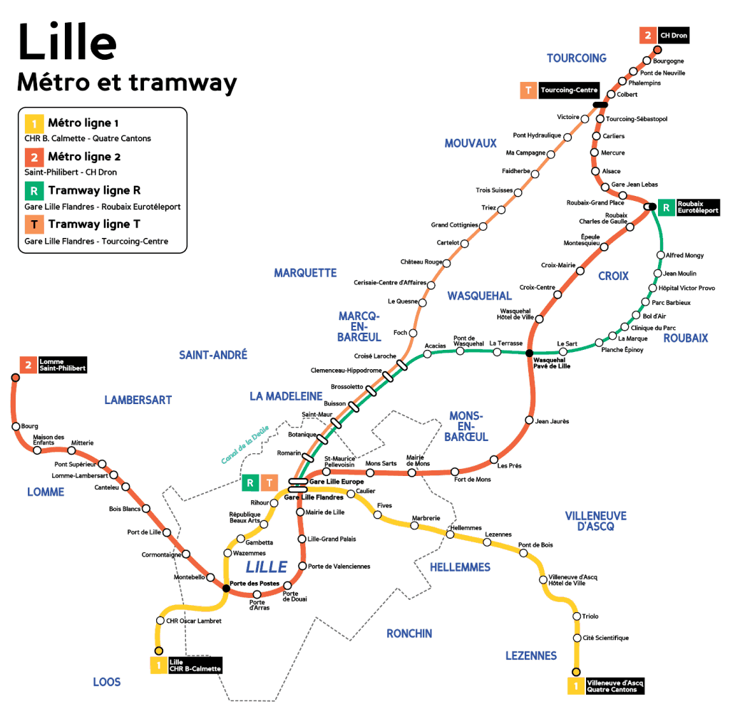 MAPA metro Lille (Kleine Metro) 2