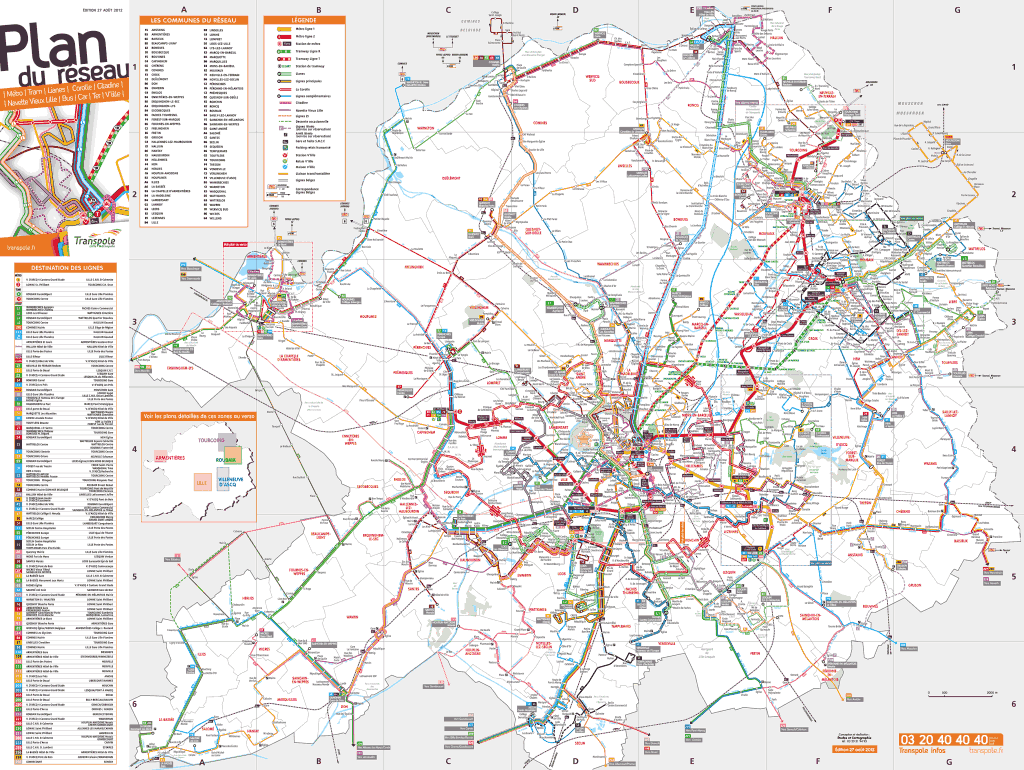 Mapa metro Lille (Lille Metro)