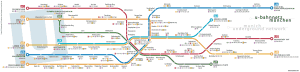 Mapa del metro de Múnich 3, año 2014