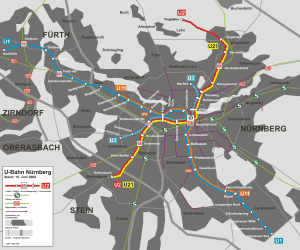 Norimberga mappa della metropolitana 2