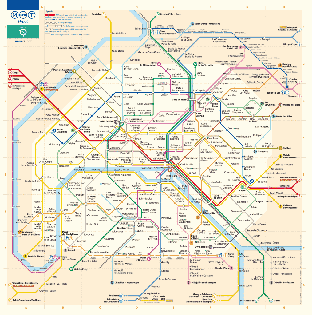 パリの地下鉄マップ 3
