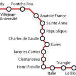 Rennes metro map 1