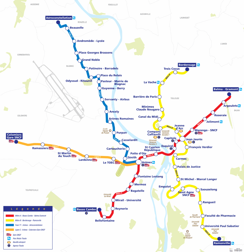 Hartă de metrou Toulouse 2