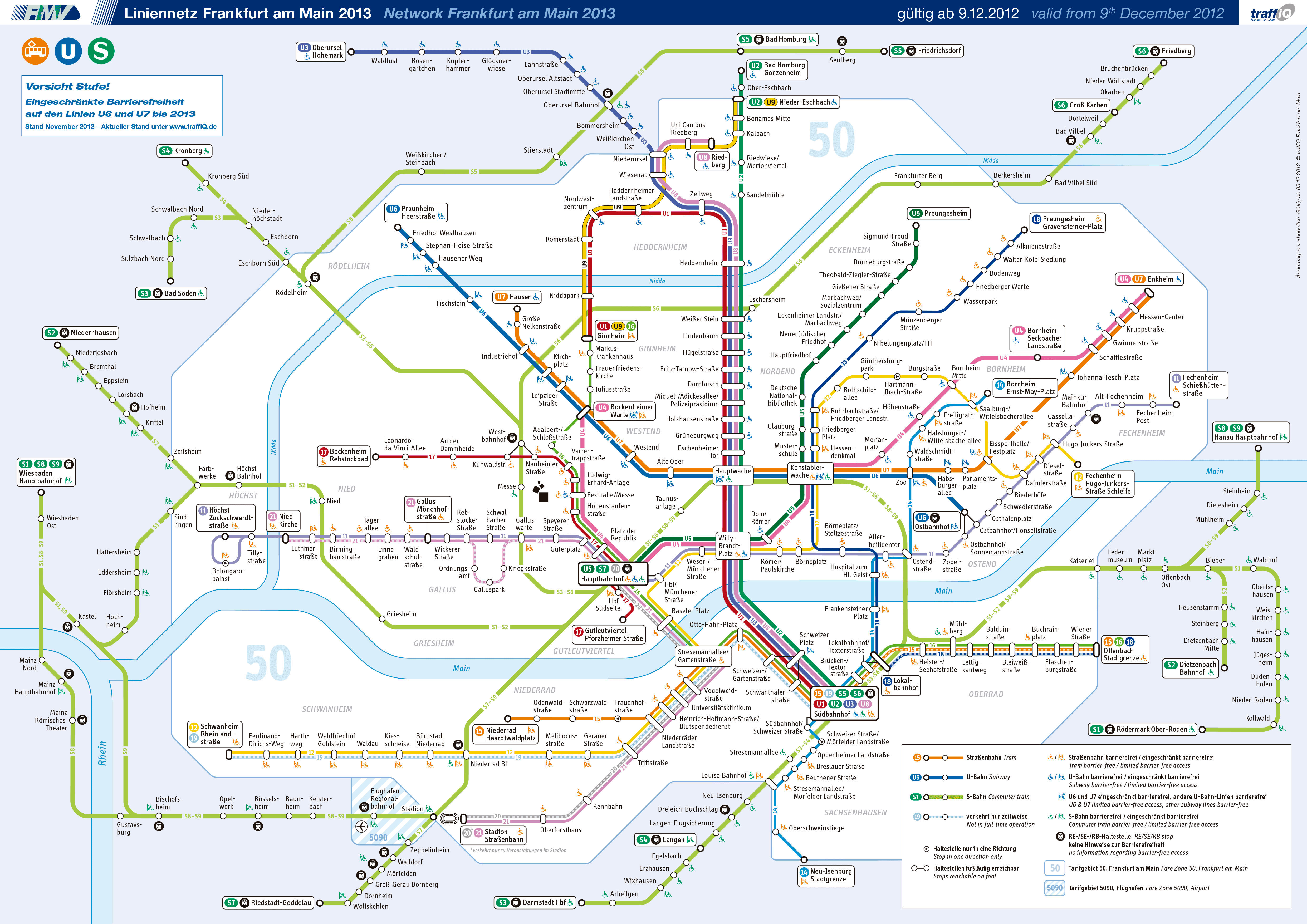 地図メートルフランクフルト フランクフルト地下鉄 Mapaメトロ