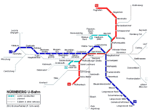 Nuremberg mapa do metro 4