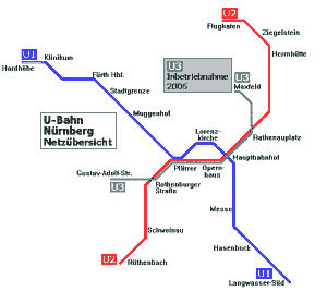 Nuremberg mapa del metro 7