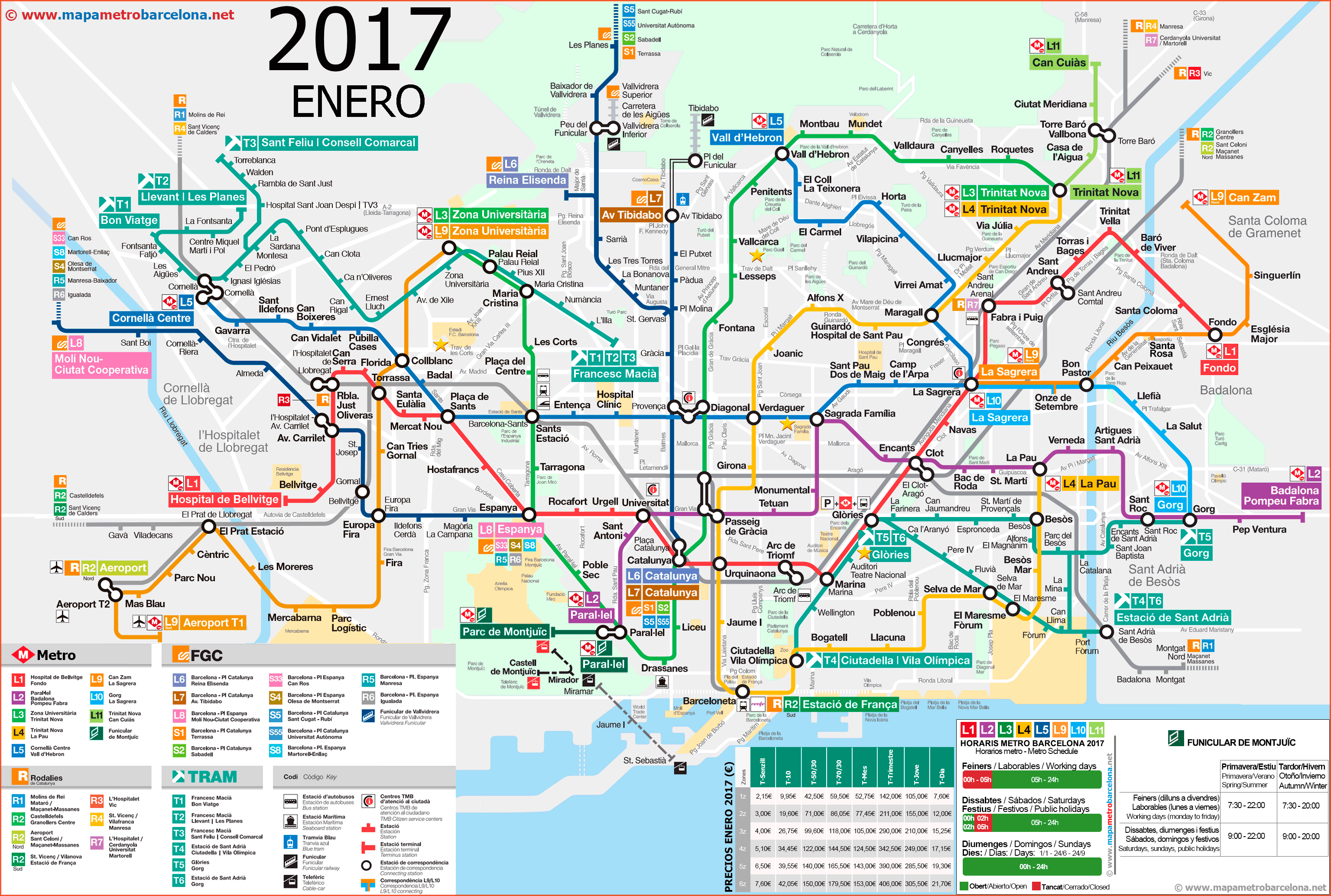 plan de metro barcelone