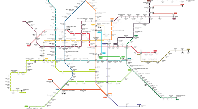 広州の地下鉄路線図 広州の地下鉄路線図