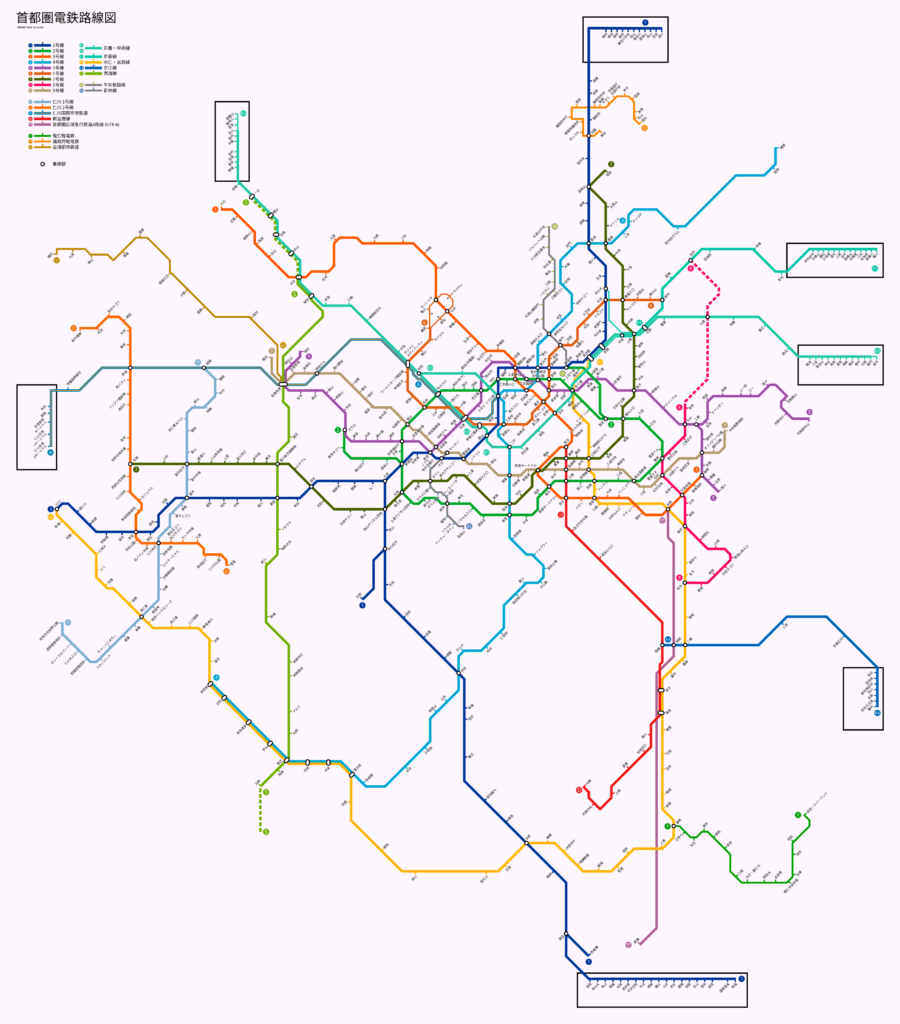 خريطة مترو أنفاق سيول باللغة اليابانية