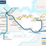 Vancouver SkyTrain Map with Seabus.